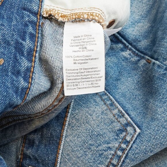 Madewell The Dadjean Denim Cutoff Jean Short Medium Wash  - Size 27 - Picture 4 of 7